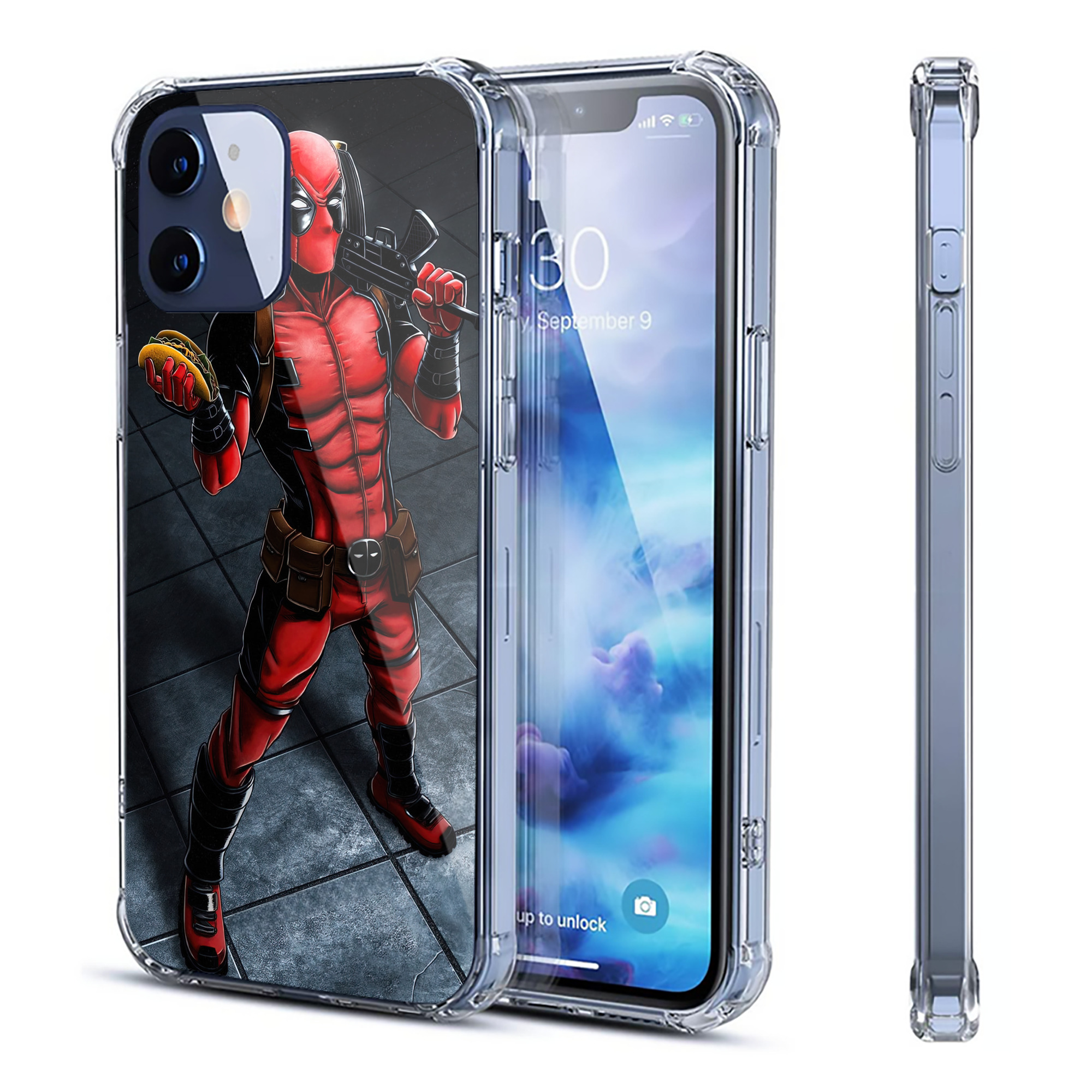 （画像用） Deadpool デッドプール 【iPhone 12シリーズ対応】透明スマホケース（クリアソフトケース）